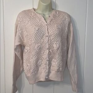 ‎Vintage 80s/90s Ashleigh Morgan crochet cardigan